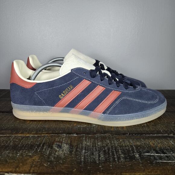 NEW Adidas Gazelle Indoor Mens Size 10.5 Low Top Shoe Sneakers Suede Blue JH5404 main image 7